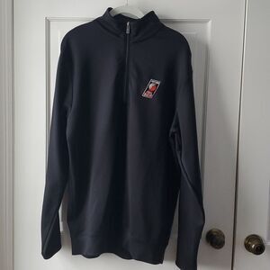 PORTLAND TRAIL BLAZERS QUARTER ZIP SIZE LARGE BLACK ANTIGUA BASKETBALL NBA